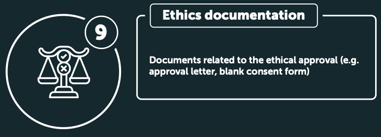 Documents related to the ethical approval (e.g. approval letter, blank consent form)